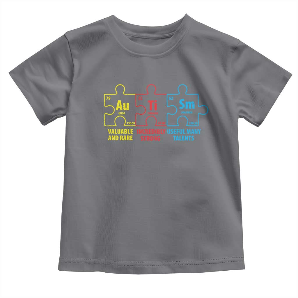 Autism Awareness Toddler T Shirt Elements Periodic Table ASD TS10 Charcoal Print Your Wear