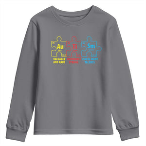 Autism Awareness Youth Sweatshirt Elements Periodic Table ASD TS10 Charcoal Print Your Wear