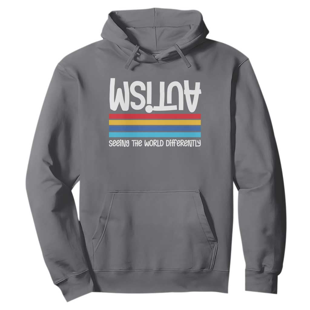 Autism Awareness Hoodie Seeing the World Differently ASD Month Support TS10 Charcoal Print Your Wear