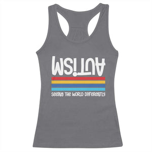 Autism Awareness Racerback Tank Top Seeing the World Differently ASD Month Support TS10 Charcoal Print Your Wear