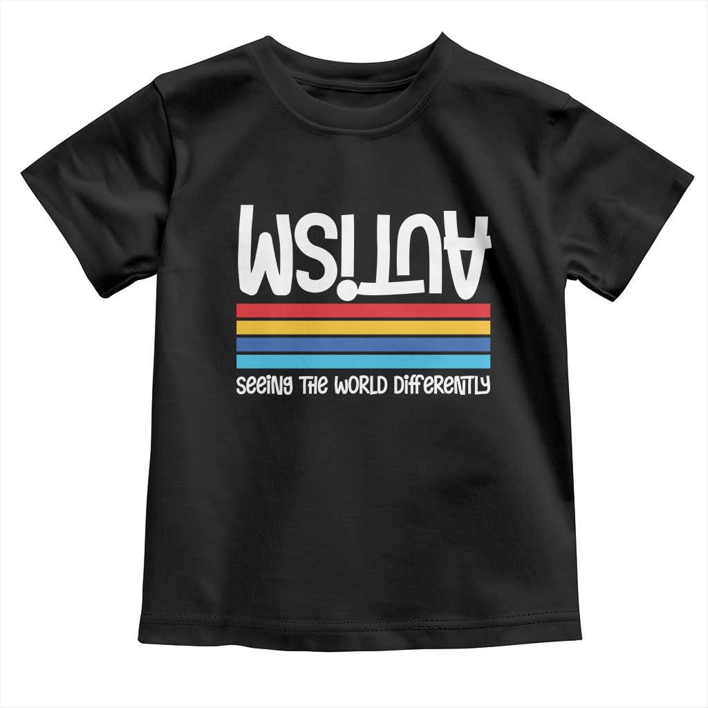 Autism Awareness Toddler T Shirt Seeing the World Differently ASD Month Support TS10 Black Print Your Wear