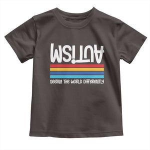 Autism Awareness Toddler T Shirt Seeing the World Differently ASD Month Support TS10 Dark Chocolate Print Your Wear