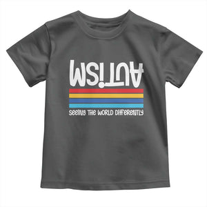 Autism Awareness Toddler T Shirt Seeing the World Differently ASD Month Support TS10 Dark Heather Print Your Wear