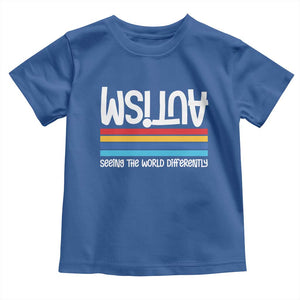 Autism Awareness Toddler T Shirt Seeing the World Differently ASD Month Support TS10 Royal Blue Print Your Wear