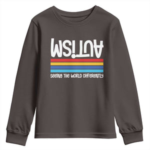 Autism Awareness Youth Sweatshirt Seeing the World Differently ASD Month Support TS10 Dark Chocolate Print Your Wear