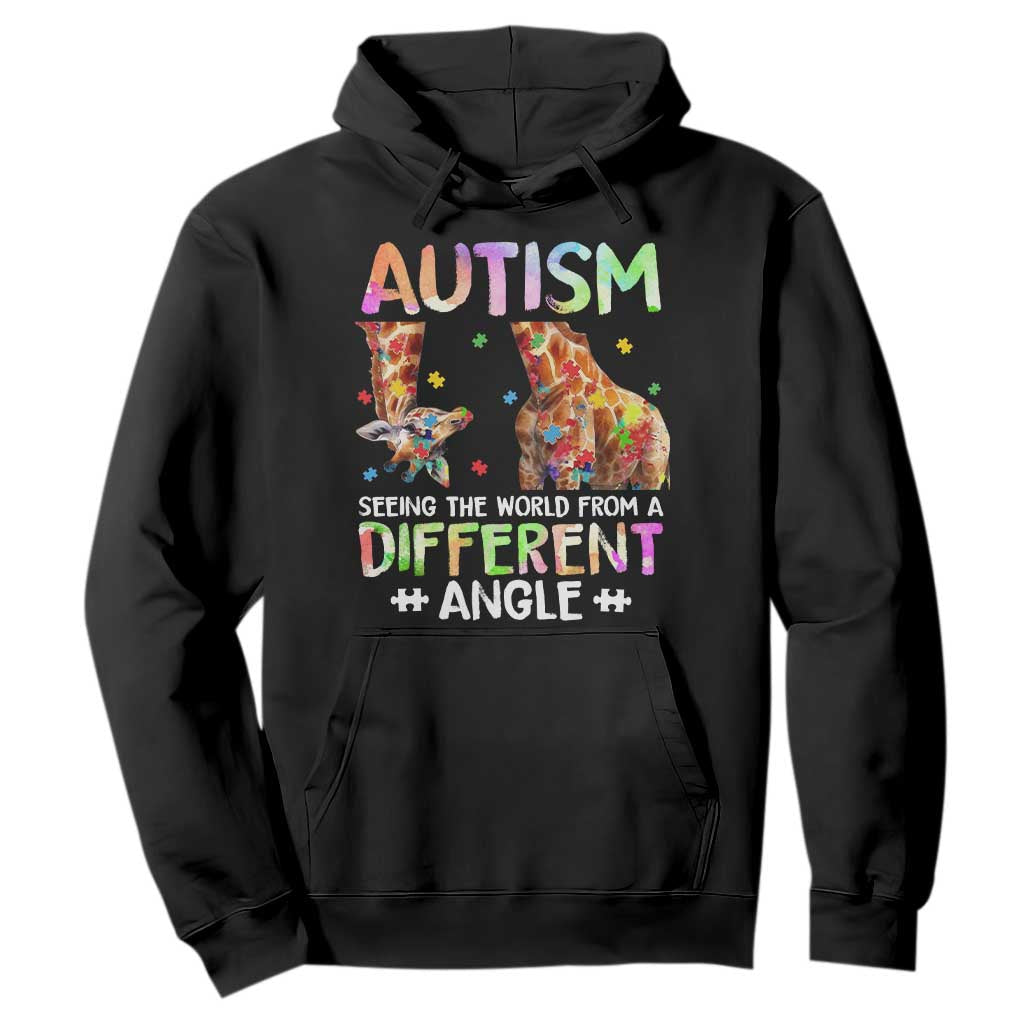 Autism Awareness Giraffe Hoodie Seeing The World Differently ASD TS10 Black Print Your Wear