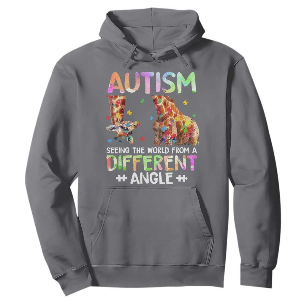 Autism Awareness Giraffe Hoodie Seeing The World Differently ASD TS10 Charcoal Print Your Wear