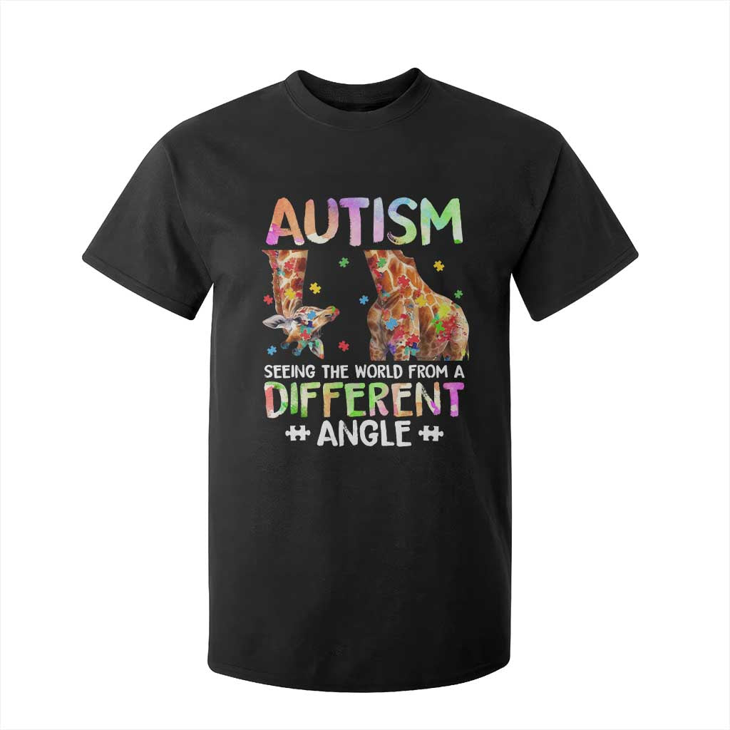 Autism Awareness Giraffe T Shirt For Kid Seeing The World Differently ASD TS10 Black Print Your Wear
