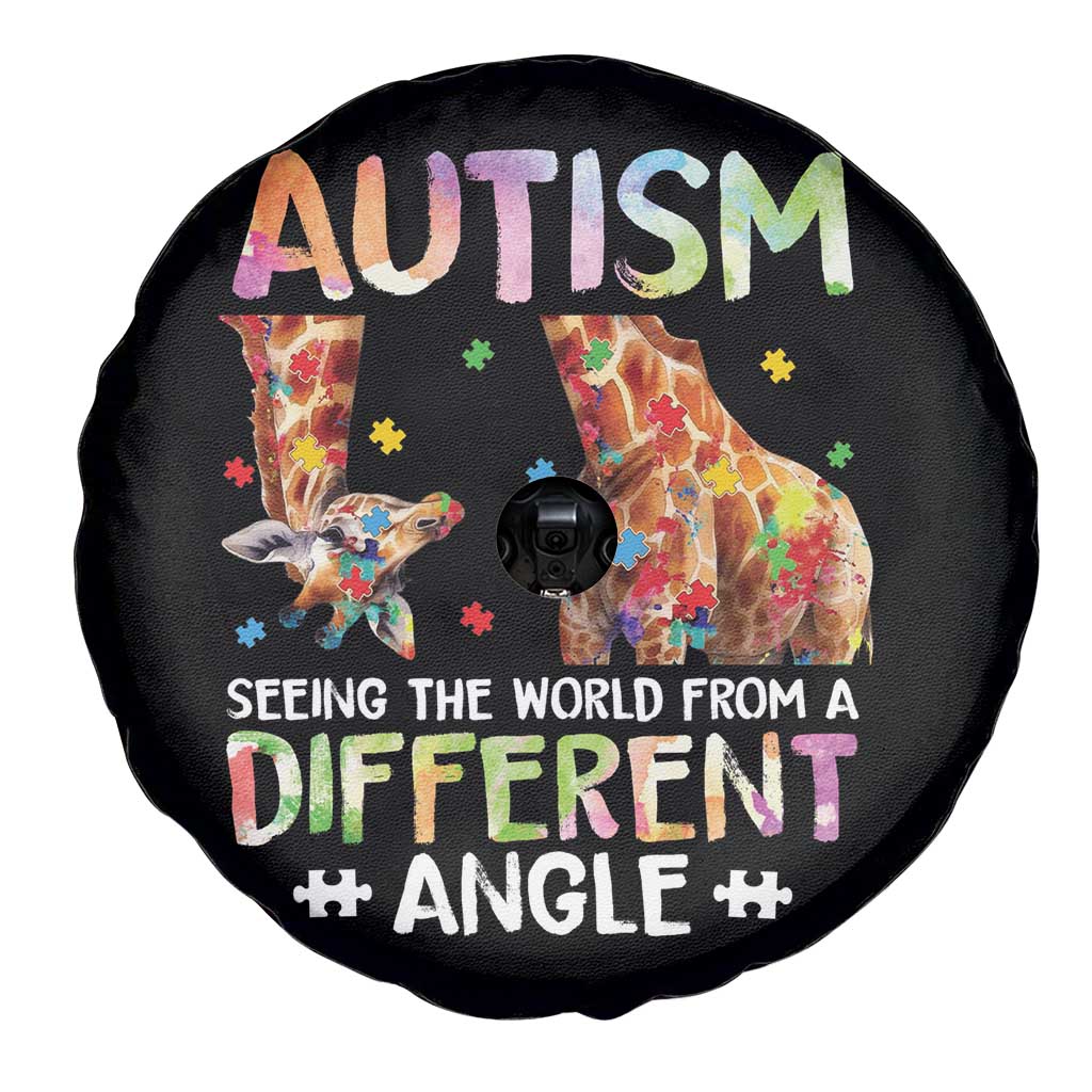 Autism Awareness Giraffe Spare Tire Cover Seeing The World Differently ASD TS10 Print Your Wear
