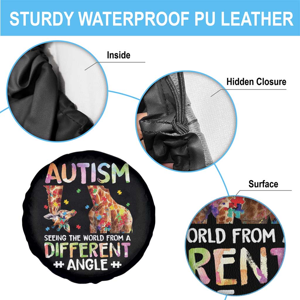 Autism Awareness Giraffe Spare Tire Cover Seeing The World Differently ASD TS10 Print Your Wear