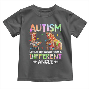 Autism Awareness Giraffe Toddler T Shirt Seeing The World Differently ASD TS10 Dark Heather Print Your Wear