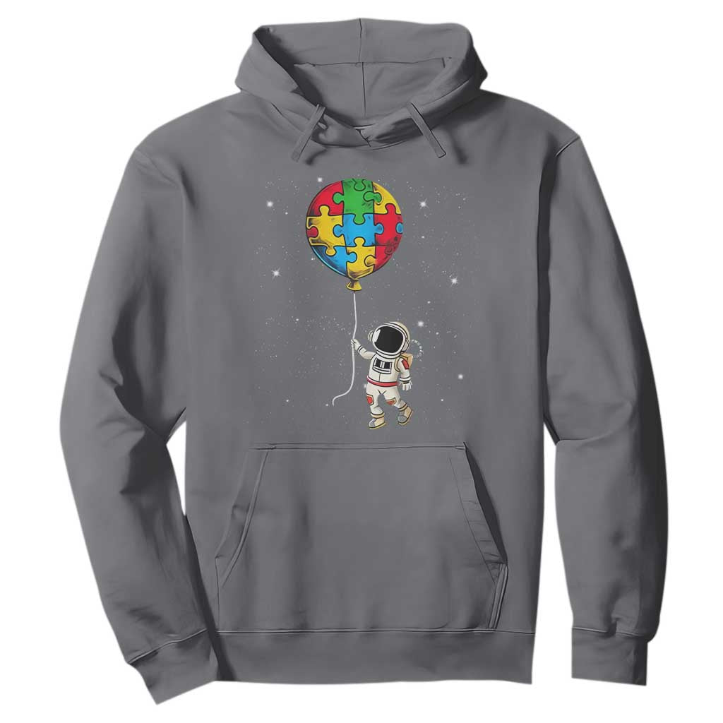 Autism Awareness Astronaut Hoodie Puzzle Pieces Balloon Space Autistic TS10 Charcoal Print Your Wear