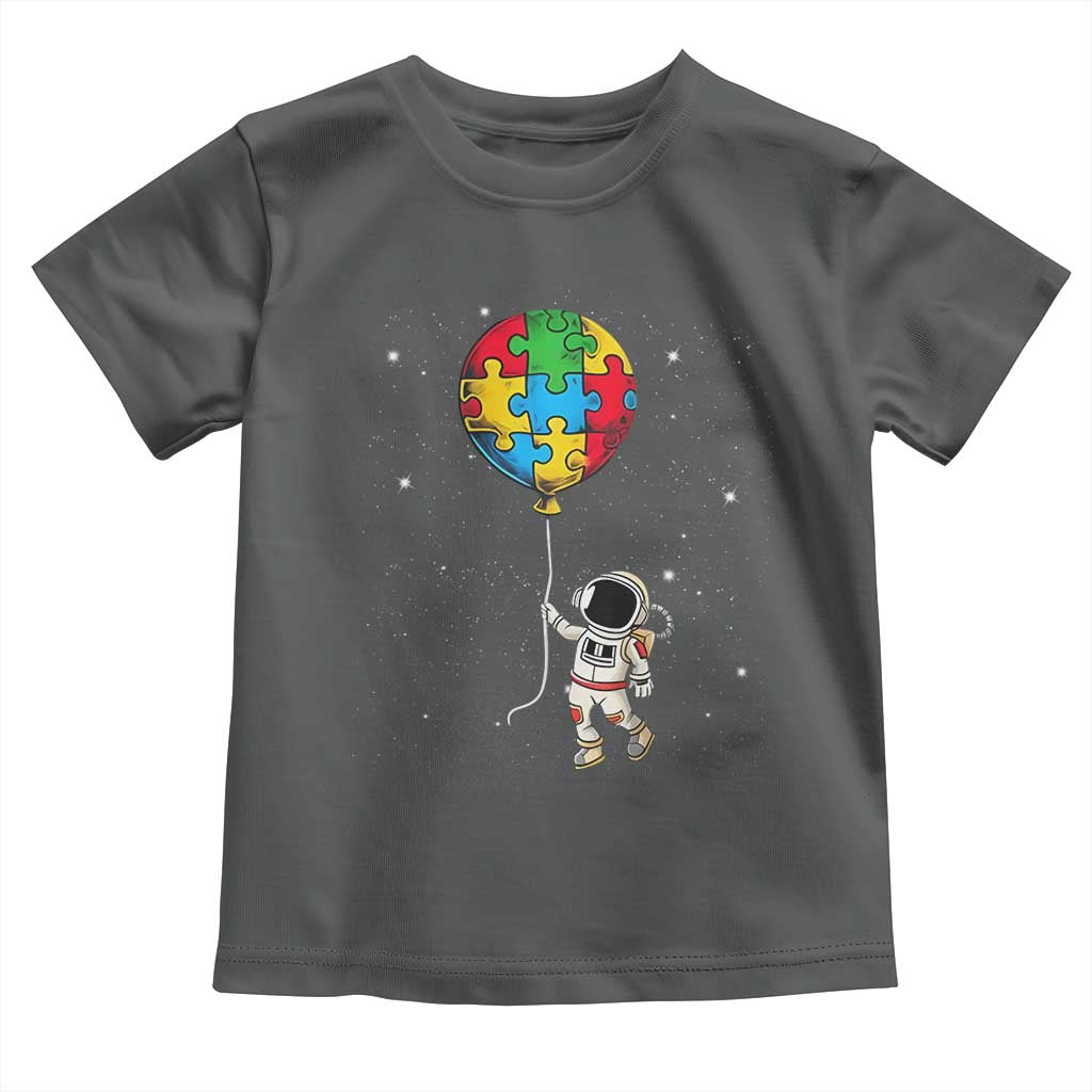 Autism Awareness Astronaut Toddler T Shirt Puzzle Pieces Balloon Space Autistic TS10 Dark Heather Print Your Wear