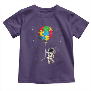 Autism Awareness Astronaut Toddler T Shirt Puzzle Pieces Balloon Space Autistic TS10 Purple Print Your Wear
