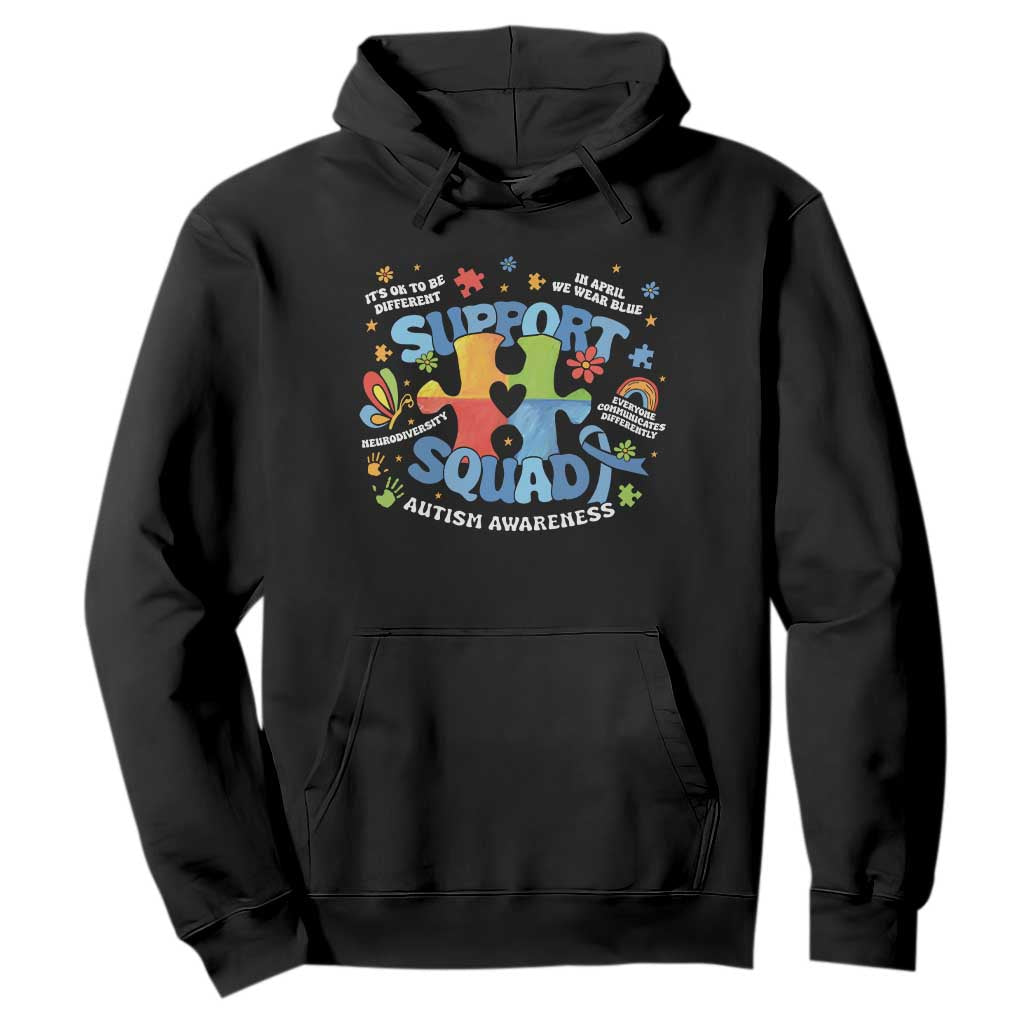 Autism Awareness Support Squad Hoodie TS10 Black Print Your Wear