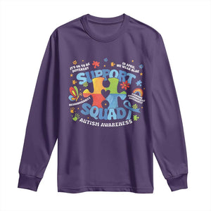Autism Awareness Support Squad Long Sleeve Shirt TS10 Purple Print Your Wear