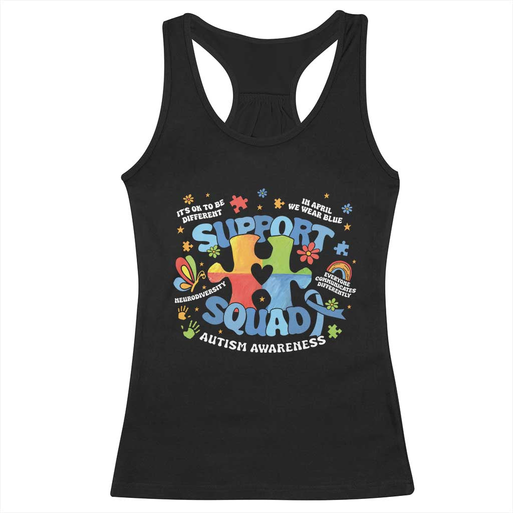 Autism Awareness Support Squad Racerback Tank Top TS10 Black Print Your Wear