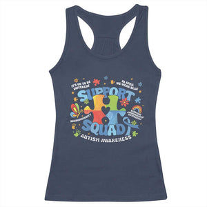 Autism Awareness Support Squad Racerback Tank Top TS10 Navy Print Your Wear