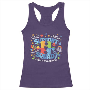 Autism Awareness Support Squad Racerback Tank Top TS10 Purple Print Your Wear