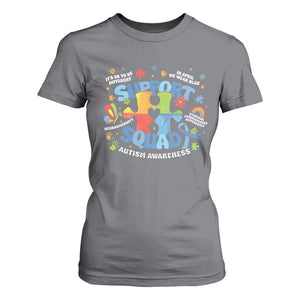 Autism Awareness Support Squad T Shirt For Women TS10 Charcoal Print Your Wear