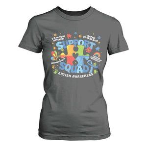 Autism Awareness Support Squad T Shirt For Women TS10 Dark Heather Print Your Wear