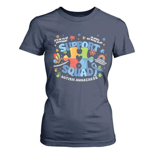 Autism Awareness Support Squad T Shirt For Women TS10 Navy Print Your Wear