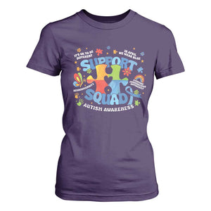 Autism Awareness Support Squad T Shirt For Women TS10 Purple Print Your Wear