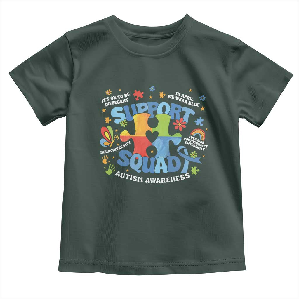 Autism Awareness Support Squad Toddler T Shirt TS10 Dark Forest Green Print Your Wear
