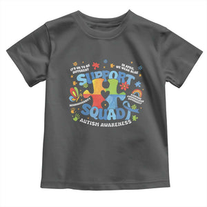 Autism Awareness Support Squad Toddler T Shirt TS10 Dark Heather Print Your Wear