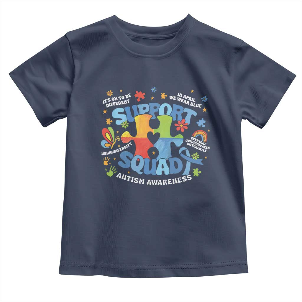Autism Awareness Support Squad Toddler T Shirt TS10 Navy Print Your Wear