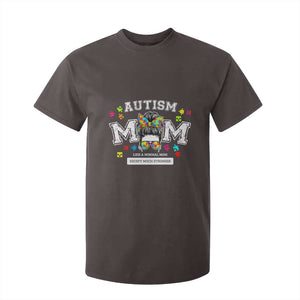 Autism Mom T Shirt For Kid Much Stronger Messy Bun ASD Autism Awareness TS10 Dark Chocolate Print Your Wear