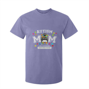 Autism Mom T Shirt For Kid Much Stronger Messy Bun ASD Autism Awareness TS10 Violet Print Your Wear
