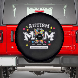 Autism Mom Spare Tire Cover Much Stronger Messy Bun ASD Autism Awareness TS10 Black Print Your Wear