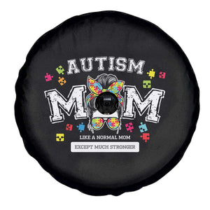 Autism Mom Spare Tire Cover Much Stronger Messy Bun ASD Autism Awareness TS10 Print Your Wear