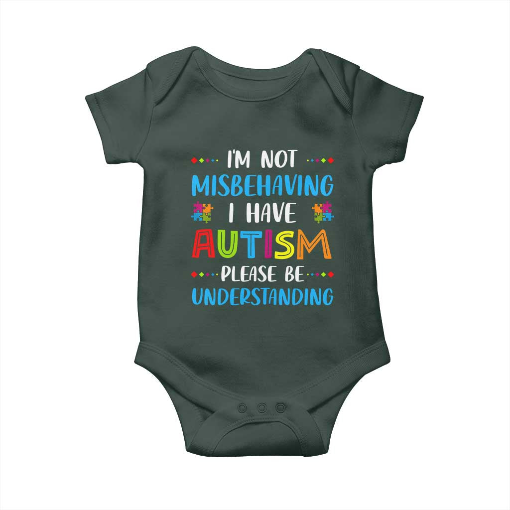 Autism Awareness Baby Onesie I'm Not Misbehaving I Have Autism TS10 Print Your Wear