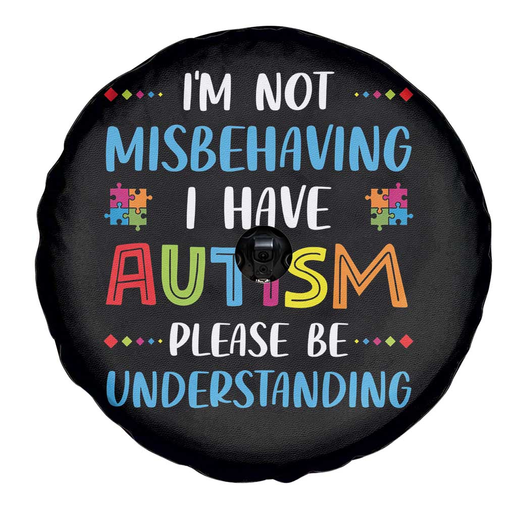 Autism Awareness Spare Tire Cover I'm Not Misbehaving I Have Autism TS10 Print Your Wear