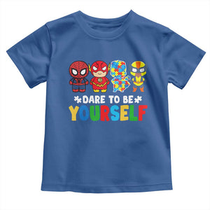 Autism Awareness Superheroes Toddler T Shirt Dare To Be Yourself TS10 Royal Blue Print Your Wear