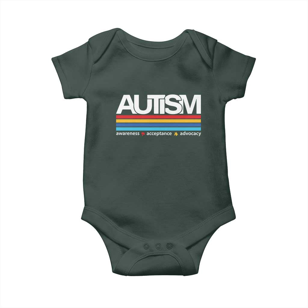 Retro Autism Awareness Acceptance Baby Onesie TS10 Print Your Wear