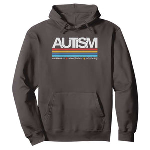 Retro Autism Awareness Acceptance Hoodie TS10 Dark Chocolate Print Your Wear