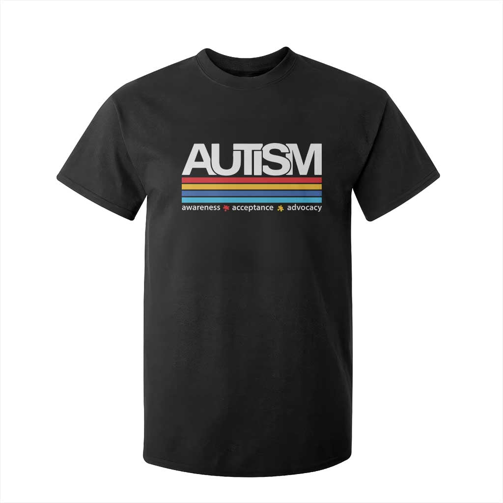 Retro Autism Awareness Acceptance T Shirt For Kid TS10 Black Print Your Wear
