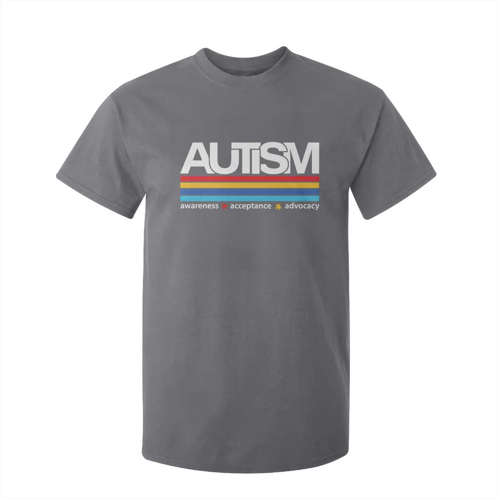 Retro Autism Awareness Acceptance T Shirt For Kid TS10 Charcoal Print Your Wear