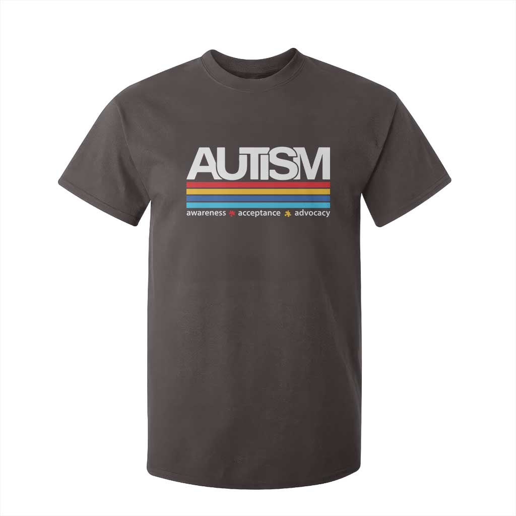 Retro Autism Awareness Acceptance T Shirt For Kid TS10 Dark Chocolate Print Your Wear