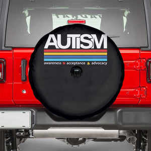 Retro Autism Awareness Acceptance Spare Tire Cover TS10 Black Print Your Wear