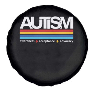 Retro Autism Awareness Acceptance Spare Tire Cover TS10 Print Your Wear
