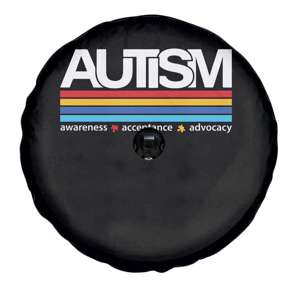 Retro Autism Awareness Acceptance Spare Tire Cover TS10 Print Your Wear