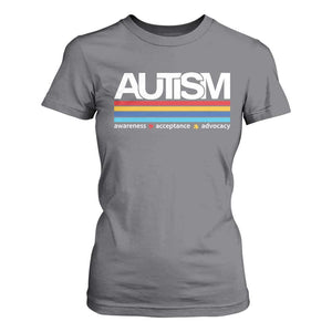 Retro Autism Awareness Acceptance T Shirt For Women TS10 Charcoal Print Your Wear