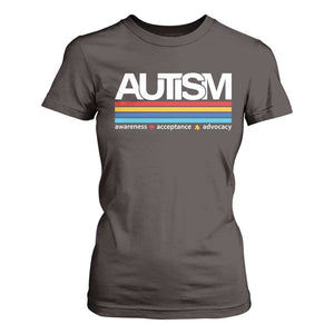 Retro Autism Awareness Acceptance T Shirt For Women TS10 Dark Chocolate Print Your Wear