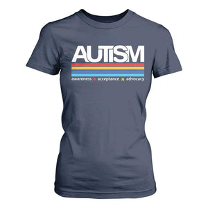 Retro Autism Awareness Acceptance T Shirt For Women TS10 Navy Print Your Wear