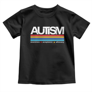 Retro Autism Awareness Acceptance Toddler T Shirt TS10 Black Print Your Wear