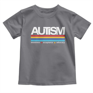 Retro Autism Awareness Acceptance Toddler T Shirt TS10 Charcoal Print Your Wear